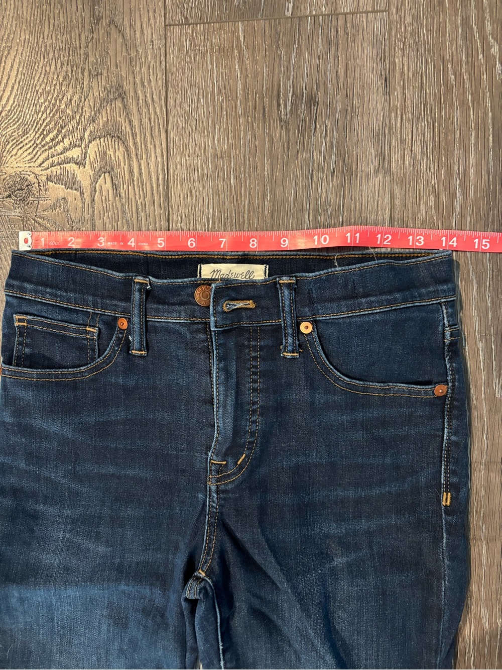 Madewell High Rise Skinny Jeans Dark Indigo Wash Size 26 - Picture 5 of 7
